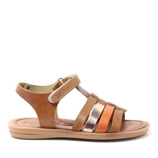 Artico Bellini Hakiki Deri Vaketa Kahve Taba Kız Çocuk Sandalet - 65