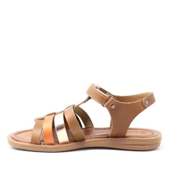 Artico Bellini Hakiki Deri Vaketa Kahve Taba Kız Çocuk Sandalet - 66