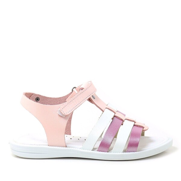 Artico Bellini Hakiki Deri Vaketa Pudra Pembe Kız Çocuk Sandalet - 2