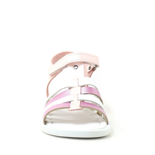 Artico Bellini Hakiki Deri Vaketa Pudra Pembe Kız Çocuk Sandalet - 4