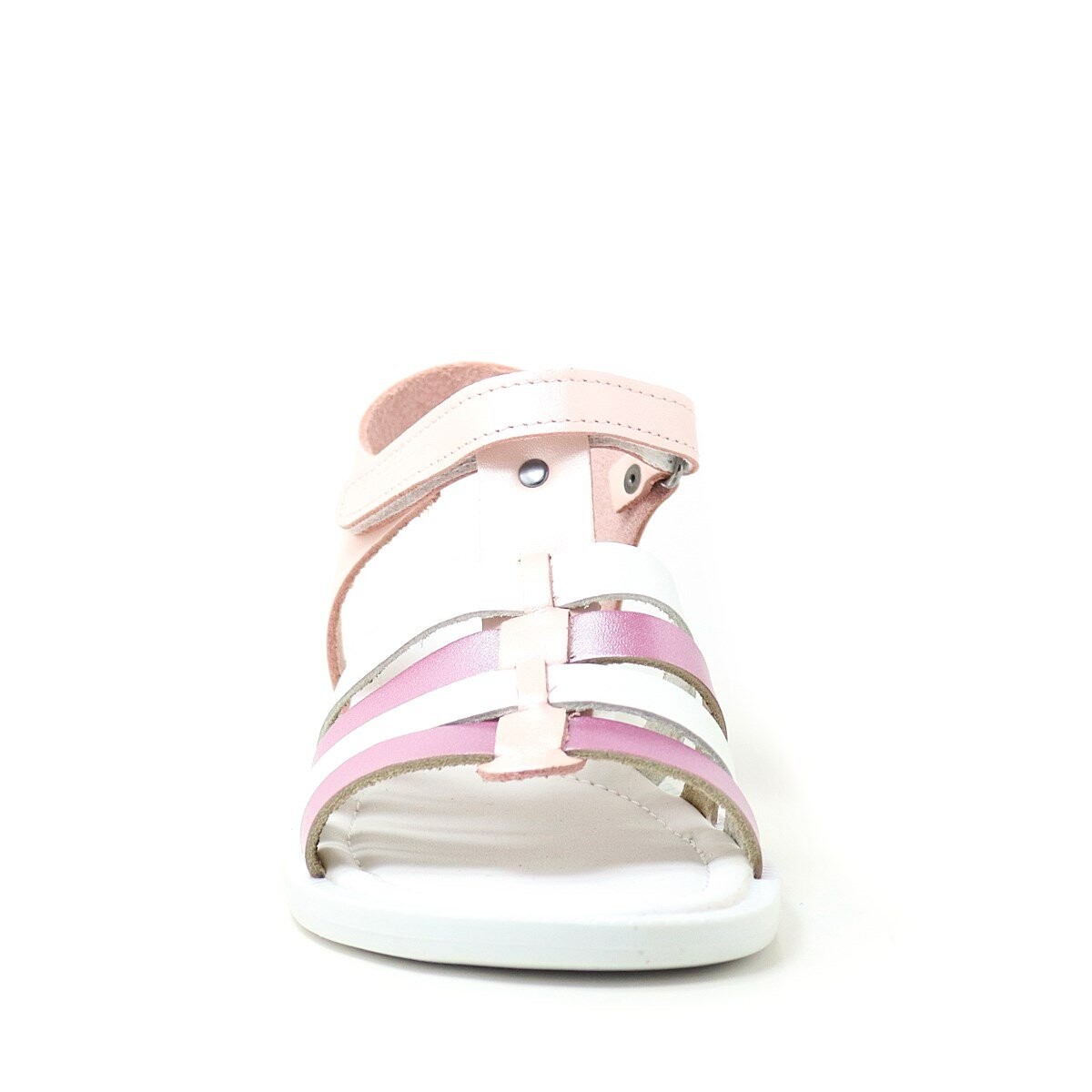 Artico Bellini Hakiki Deri Vaketa Pudra Pembe Kız Çocuk Sandalet - 4