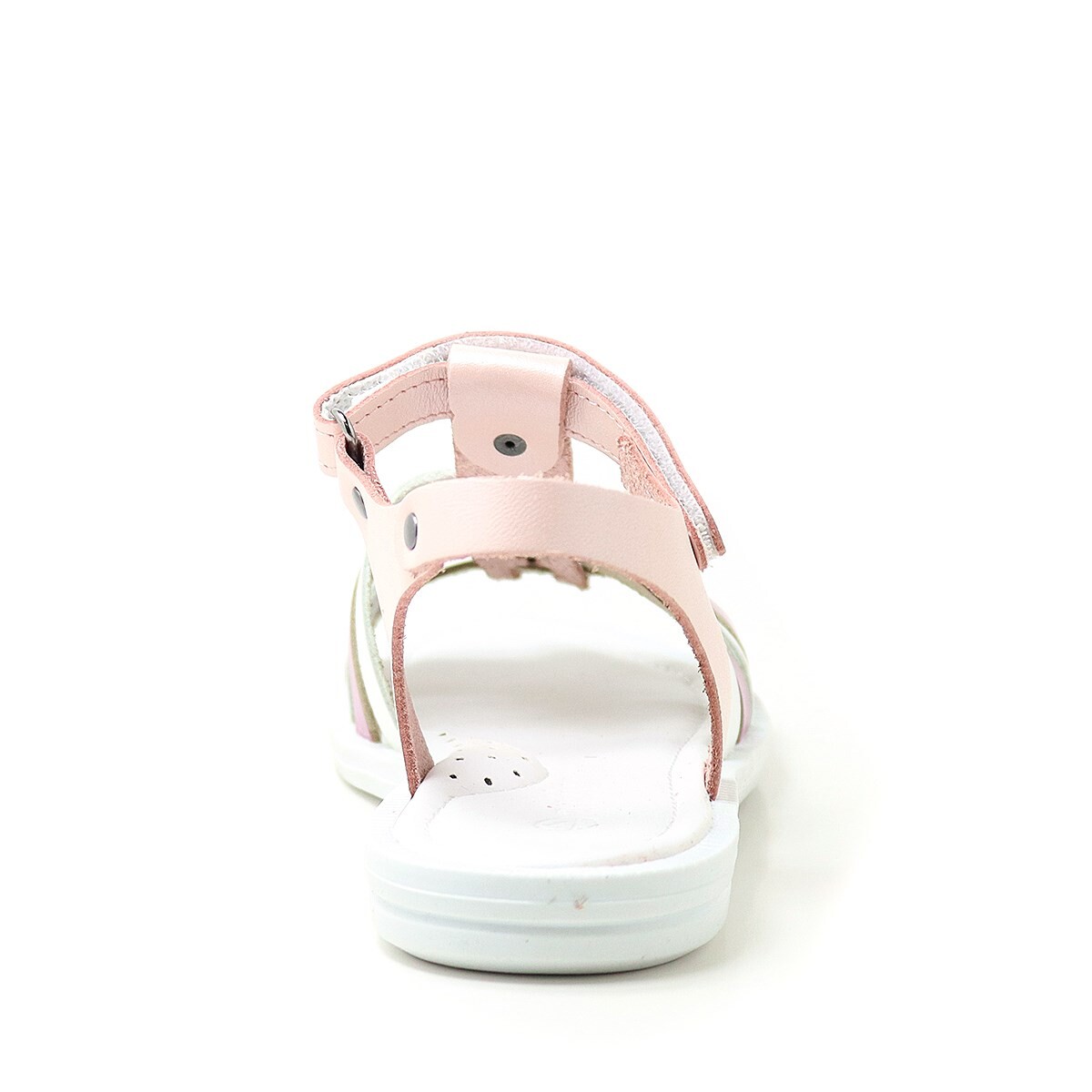 Artico Bellini Hakiki Deri Vaketa Pudra Pembe Kız Çocuk Sandalet - 5