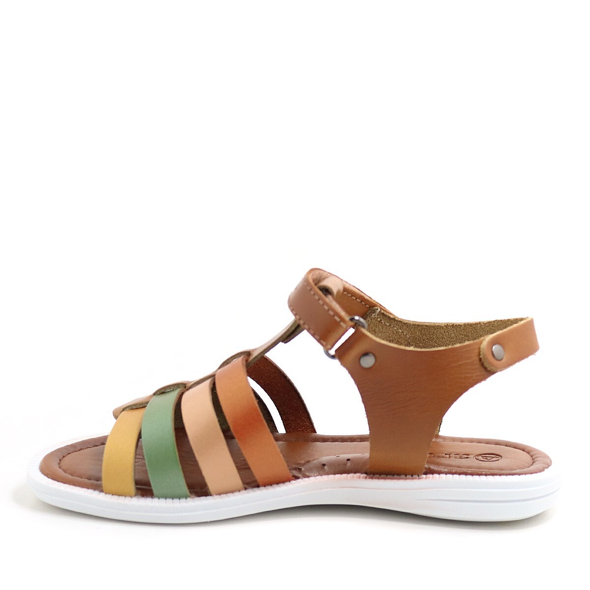 Artico Bellini Hakiki Deri Vaketa Taba Kız Çocuk Sandalet - 3