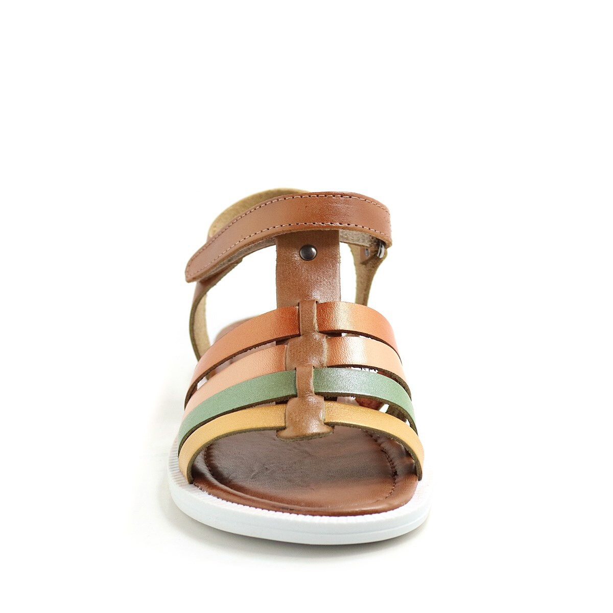 Artico Bellini Hakiki Deri Vaketa Taba Kız Çocuk Sandalet - 4