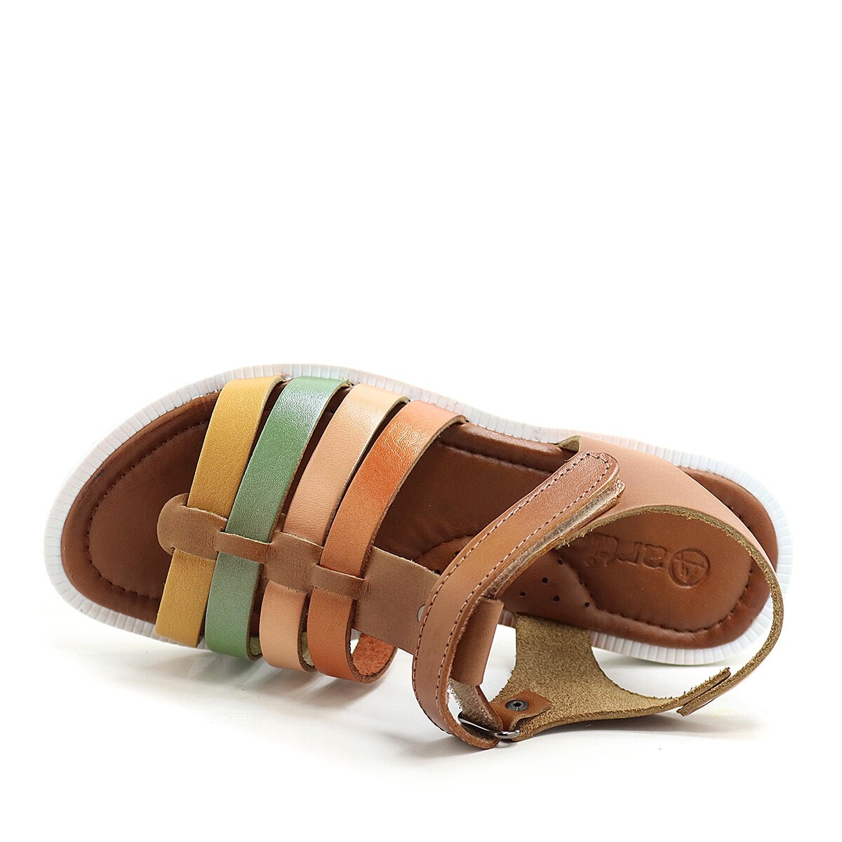 Artico Bellini Hakiki Deri Vaketa Taba Kız Çocuk Sandalet - 6