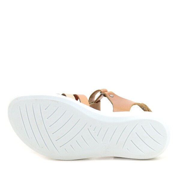 Artico Bellini Hakiki Deri Vaketa Taba Kız Çocuk Sandalet - 7