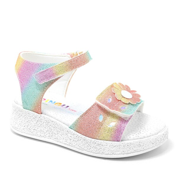 Artico Pingu Adedie Renkli Kız Çocuk Sandalet - Artico