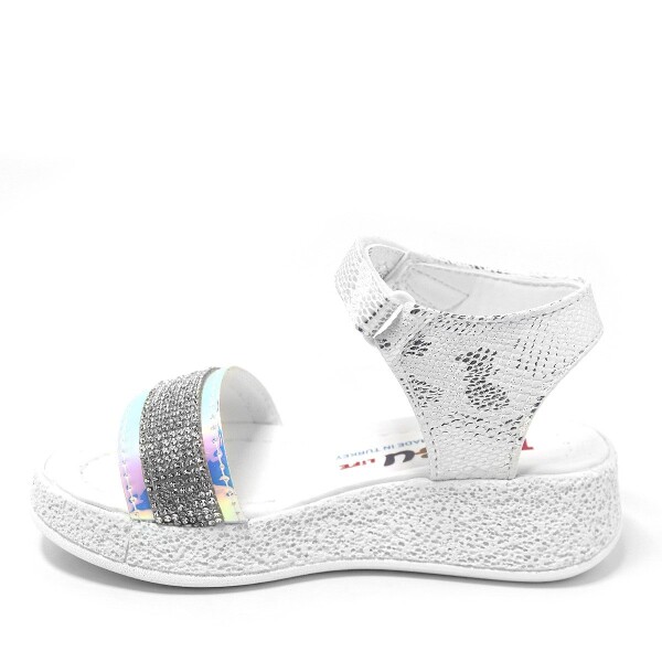 Artico Pingu Gloria Gümüş Taşlı Kız Çocuk Sandalet - 4