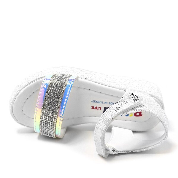 Artico Pingu Gloria Gümüş Taşlı Kız Çocuk Sandalet - 6