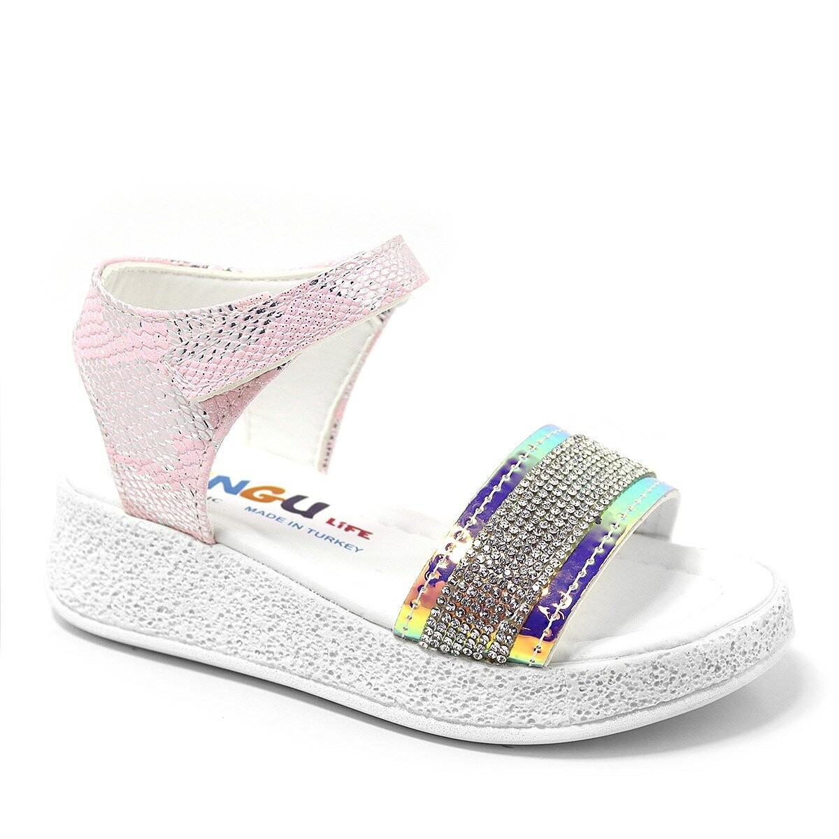 Artico Pingu Gloria Pembe Taşlı Kız Çocuk Sandalet - 1