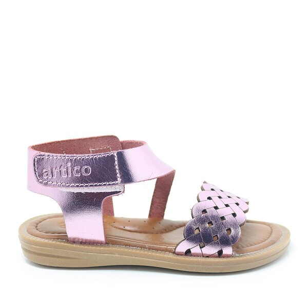Artico Etoile Hakiki Deri Pembe Vaketa Kız Çocuk Sandalet - 2