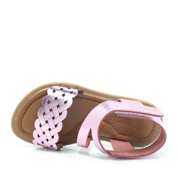 Artico Etoile Hakiki Deri Pembe Vaketa Kız Çocuk Sandalet - 4