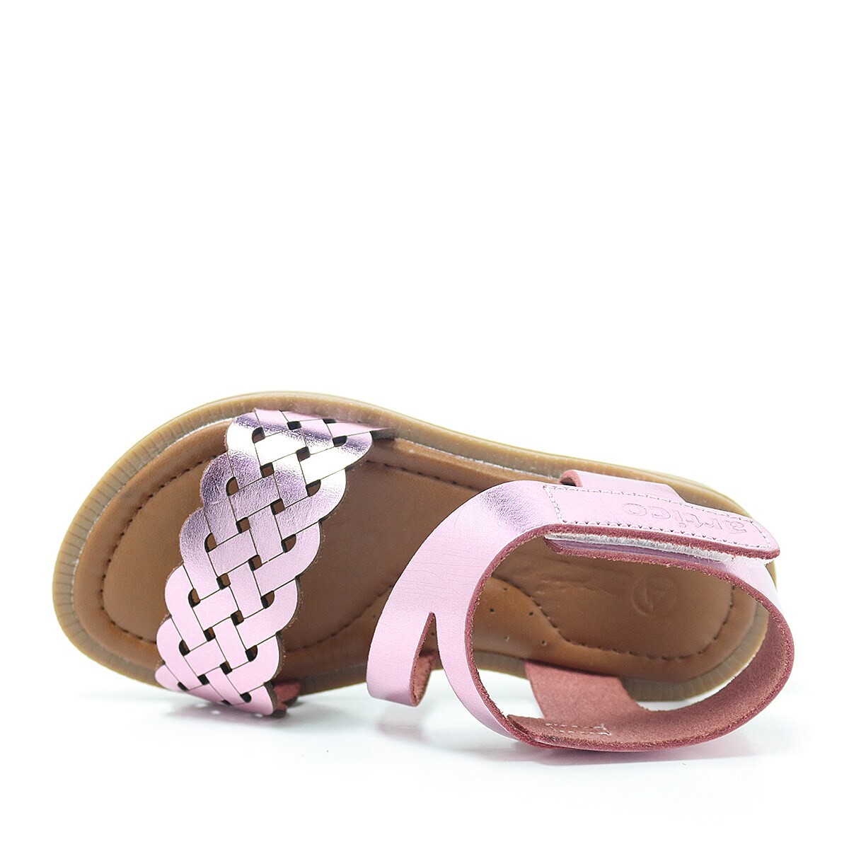 Artico Etoile Hakiki Deri Pembe Vaketa Kız Çocuk Sandalet - 4