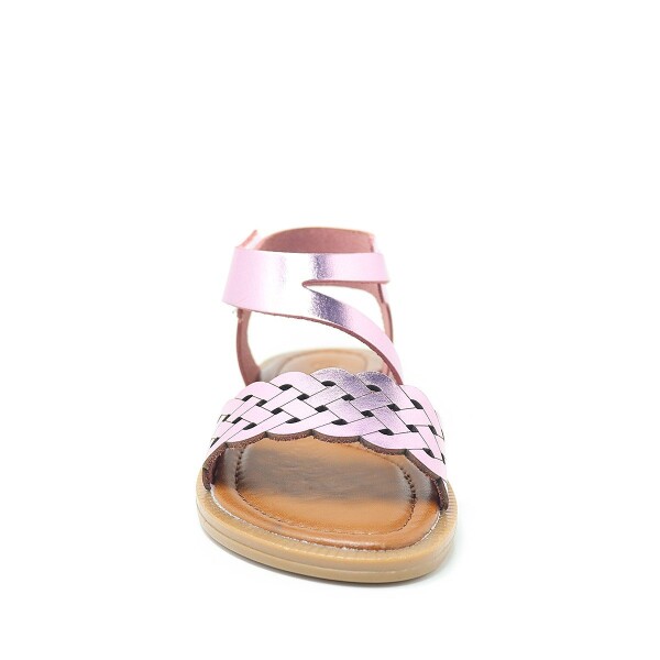 Artico Etoile Hakiki Deri Pembe Vaketa Kız Çocuk Sandalet - 5