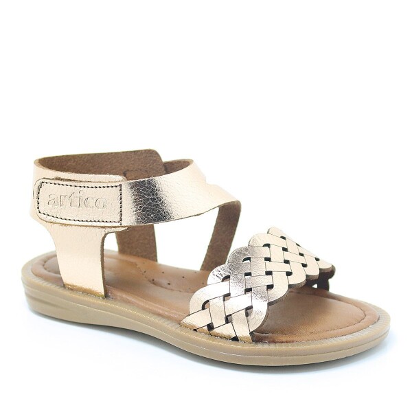 Artico Etoile Hakiki Deri Altın Rengi Vaketa Kız Çocuk Sandalet - Artico