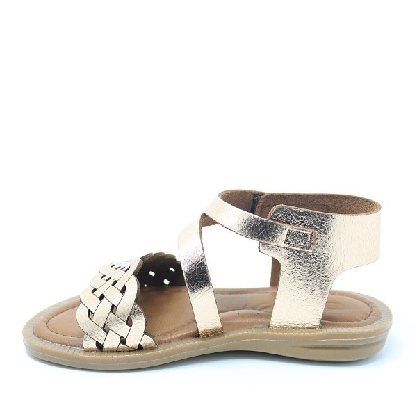 Artico Etoile Hakiki Deri Altın Rengi Vaketa Kız Çocuk Sandalet - 3