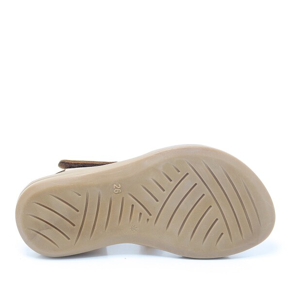 Artico Etoile Hakiki Deri Altın Rengi Vaketa Kız Çocuk Sandalet - 7