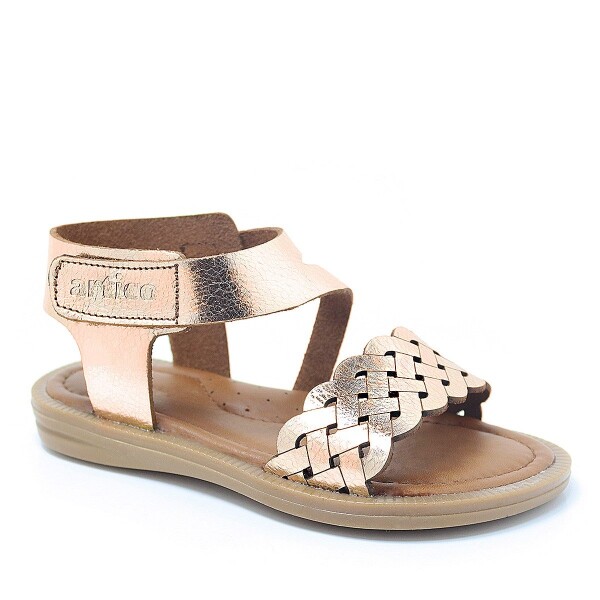 Artico Etoile Hakiki Deri Bakır Rengi Vaketa Kız Çocuk Sandalet - Artico