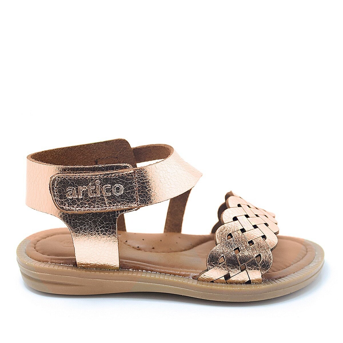 Artico Etoile Hakiki Deri Bakır Rengi Vaketa Kız Çocuk Sandalet - 2
