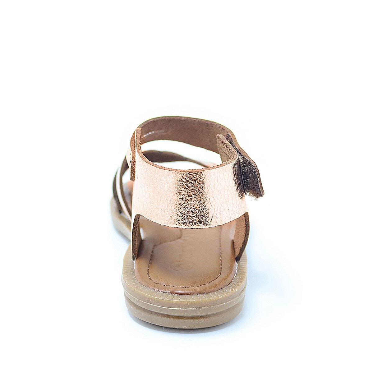 Artico Etoile Hakiki Deri Bakır Rengi Vaketa Kız Çocuk Sandalet - 4