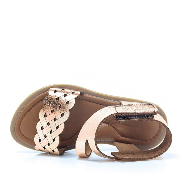 Artico Etoile Hakiki Deri Bakır Rengi Vaketa Kız Çocuk Sandalet - 5