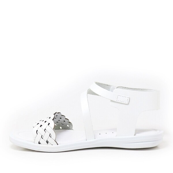 Artico Etoile Hakiki Deri Beyaz Vaketa Kız Çocuk Sandalet - 3