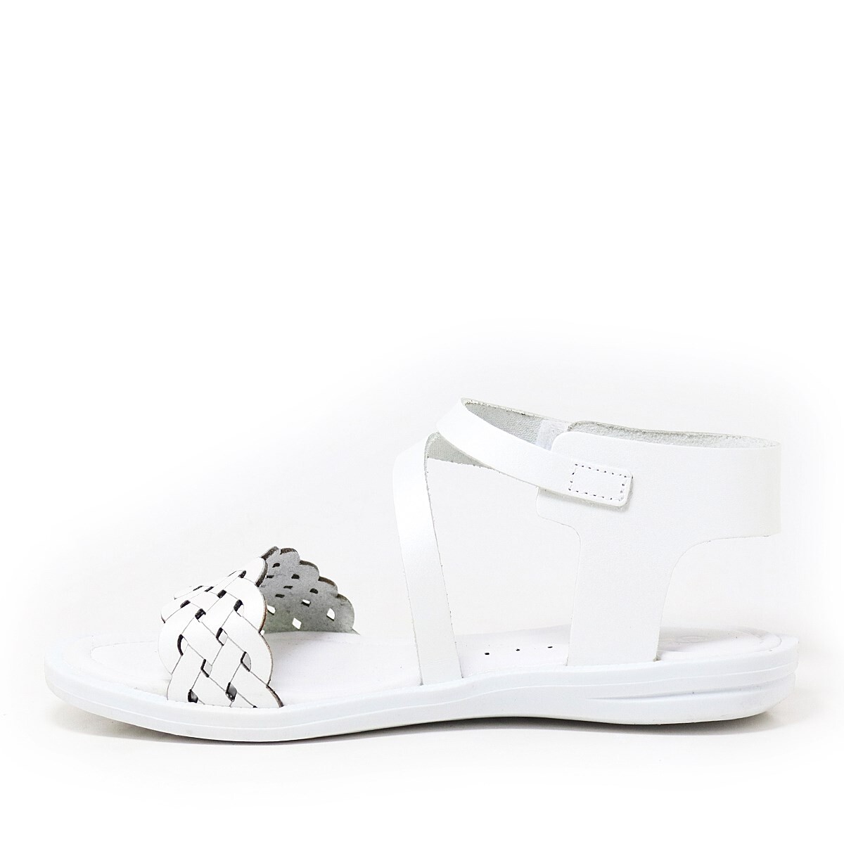 Artico Etoile Hakiki Deri Beyaz Vaketa Kız Çocuk Sandalet - 3