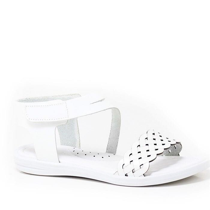 Artico Etoile Hakiki Deri Beyaz Vaketa Kız Çocuk Sandalet - 15