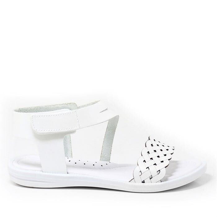 Artico Etoile Hakiki Deri Beyaz Vaketa Kız Çocuk Sandalet - 16