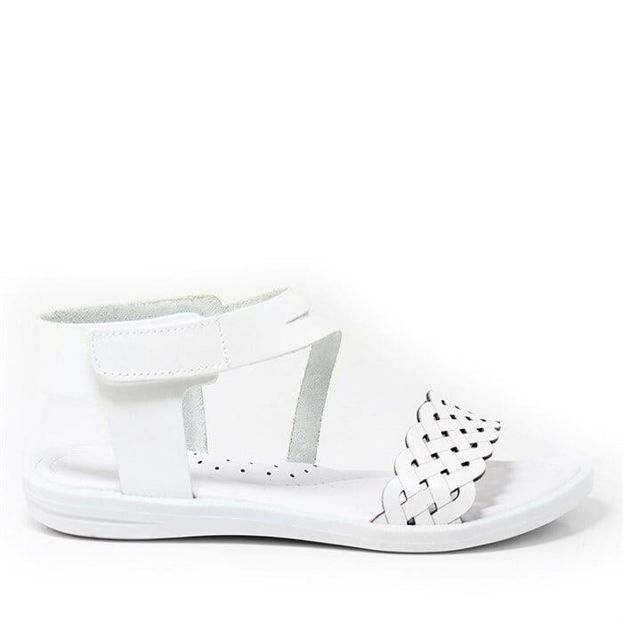 Artico Etoile Hakiki Deri Beyaz Vaketa Kız Çocuk Sandalet - 23