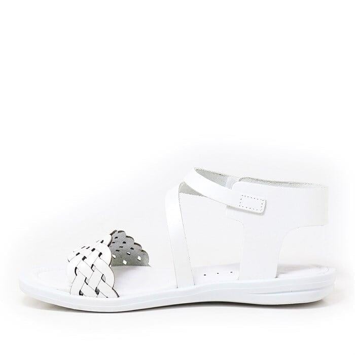 Artico Etoile Hakiki Deri Beyaz Vaketa Kız Çocuk Sandalet - 38