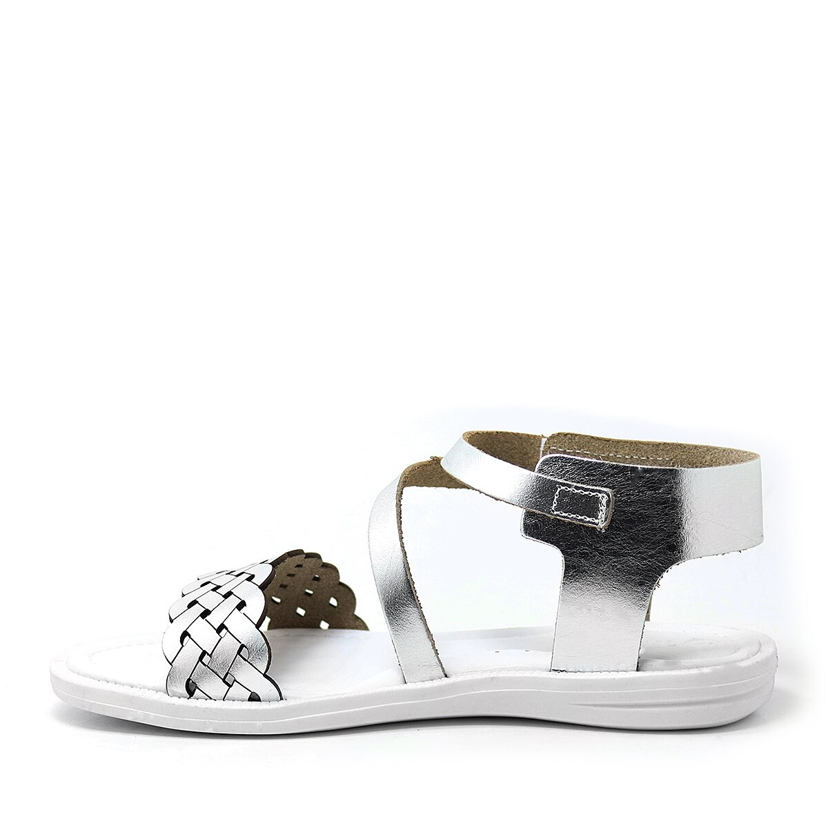 Artico Etoile Hakiki Deri Vaketa Gümüş Gri Kız Çocuk Sandalet - 3