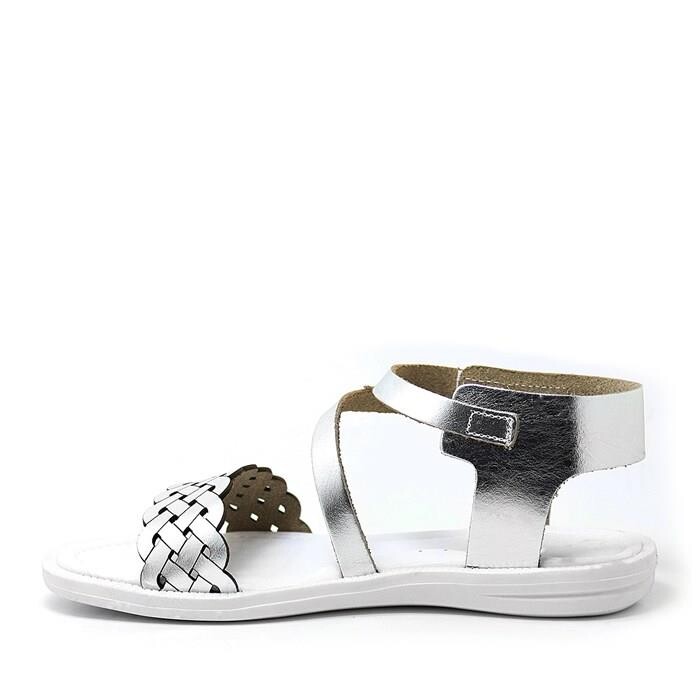 Artico Etoile Hakiki Deri Vaketa Gümüş Gri Kız Çocuk Sandalet - 10