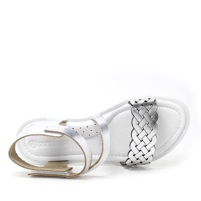 Artico Etoile Hakiki Deri Vaketa Gümüş Gri Kız Çocuk Sandalet - 13