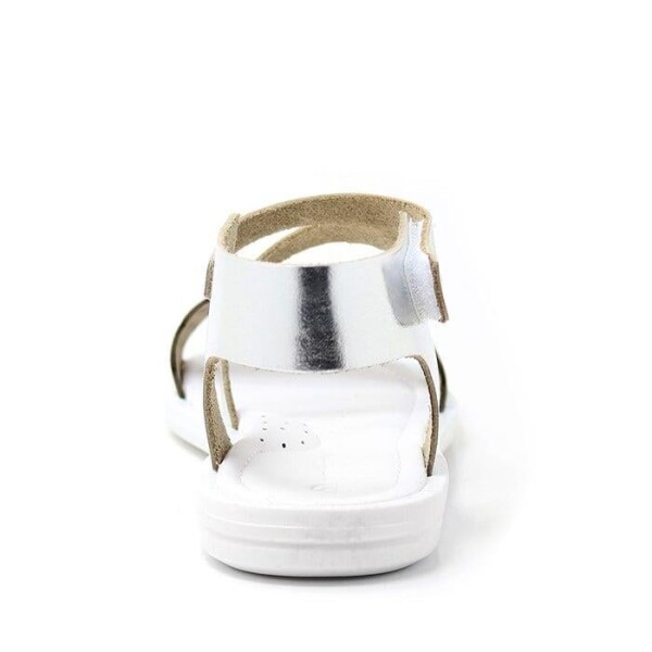 Artico Etoile Hakiki Deri Vaketa Gümüş Gri Kız Çocuk Sandalet - 33