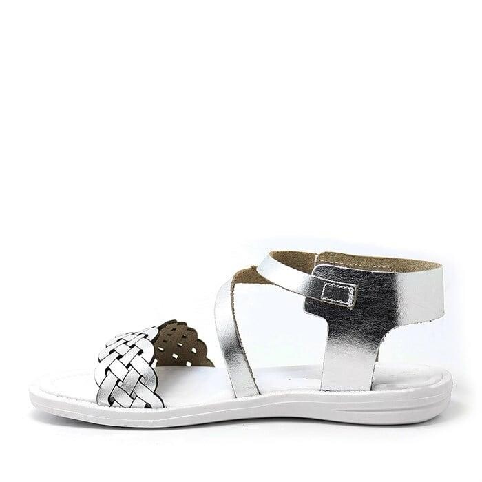 Artico Etoile Hakiki Deri Vaketa Gümüş Gri Kız Çocuk Sandalet - 73