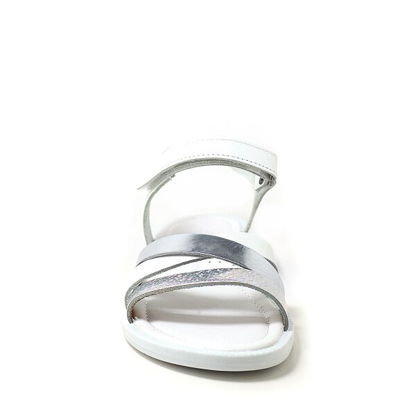 Artico Alexia Hakiki Deri Vaketa Gümüş Beyaz Kız Çocuk Sandalet - 4