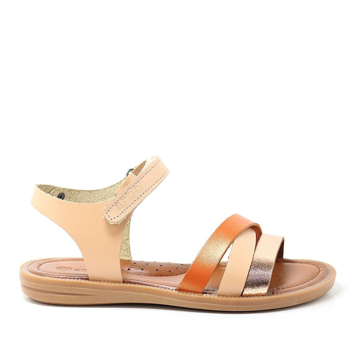 Artico Alexia Hakiki Deri Vaketa Taba Kız Çocuk Sandalet - 2