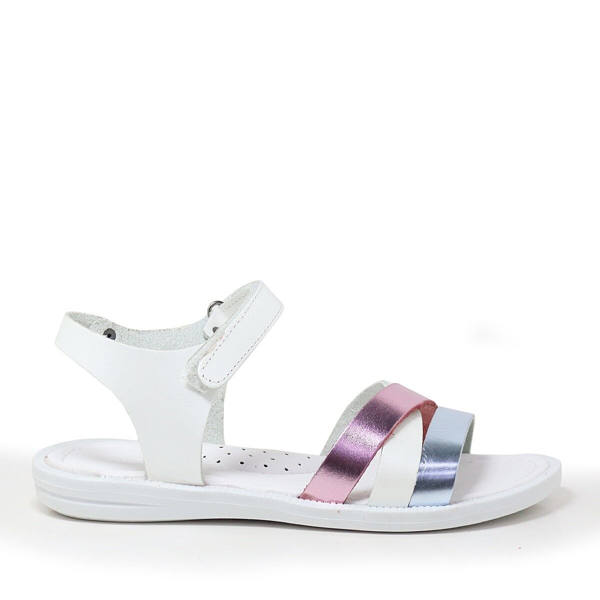 Artico Alexia Hakiki Deri Vaketa Beyaz Kız Çocuk Sandalet - 2