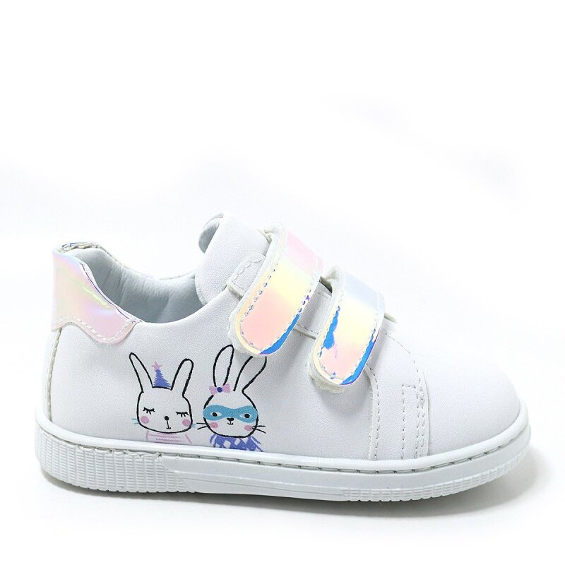 حذاء رياضي أرتيكو ميكلو أبيض بشريط فيلكرو للبنات - 2