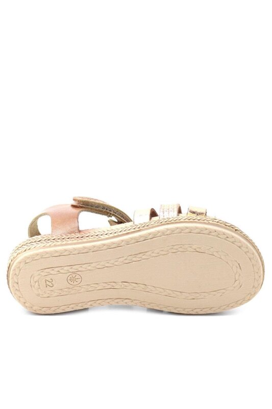 Artico Bellini Vaketa Hakiki Deri Taba Kız Bebek Çocuk Sandalet - 7