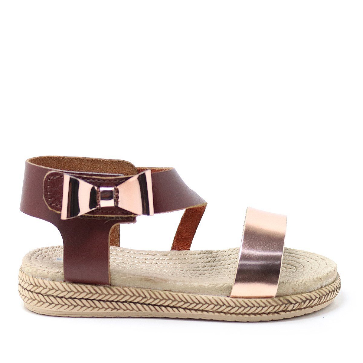 Artico Elenis Hakiki Deri Kahverengi Bakır Kız Bebek Sandalet - 2