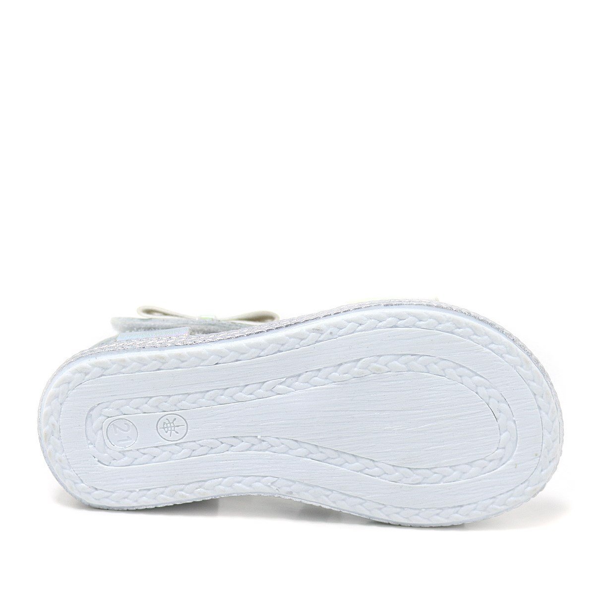 Artico Elenis Hakiki Deri Gümüş Kız Bebek Sandalet - 7