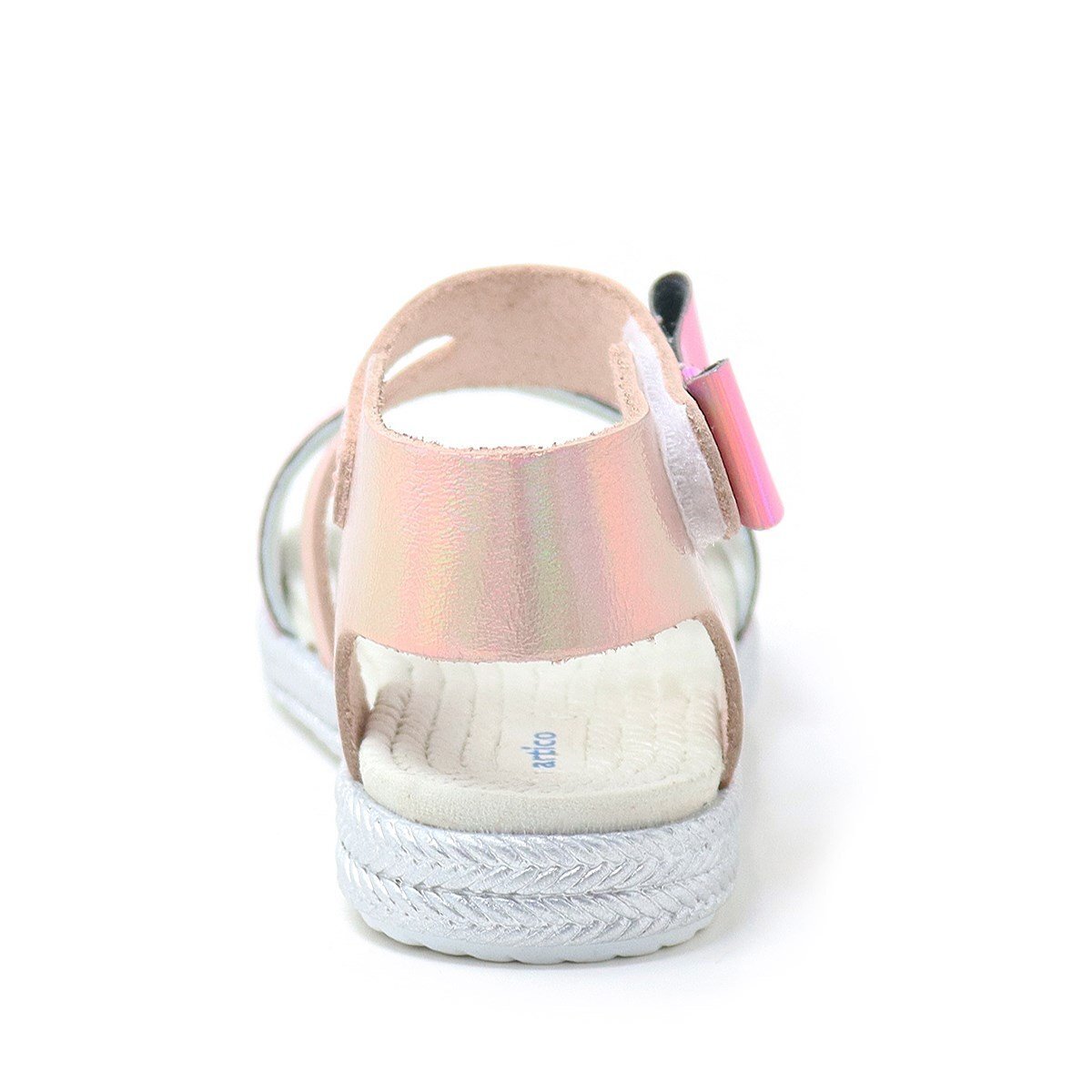 Artico Elenis Hakiki Deri Pembe Kız Bebek Sandalet - 5