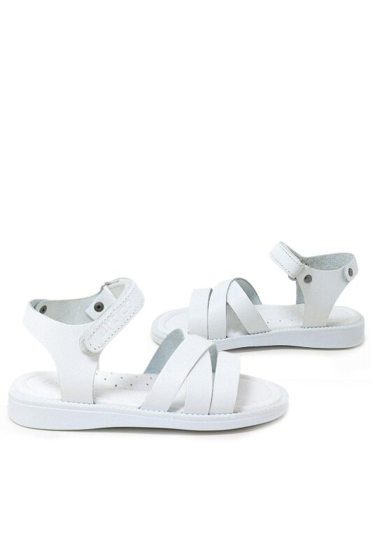 Artico Alexia Hakiki Deri Vaketa Beyaz Kız Çocuk Bebek Sandalet - 7