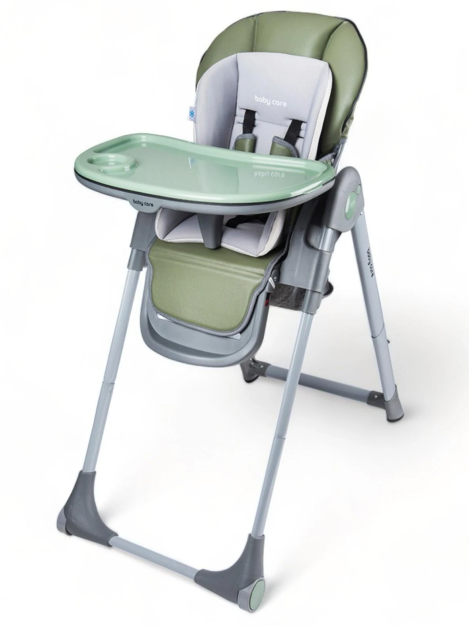 كرسي طعام للأطفال من بيبي كير BC511 فليكس بلس، أخضر - 1