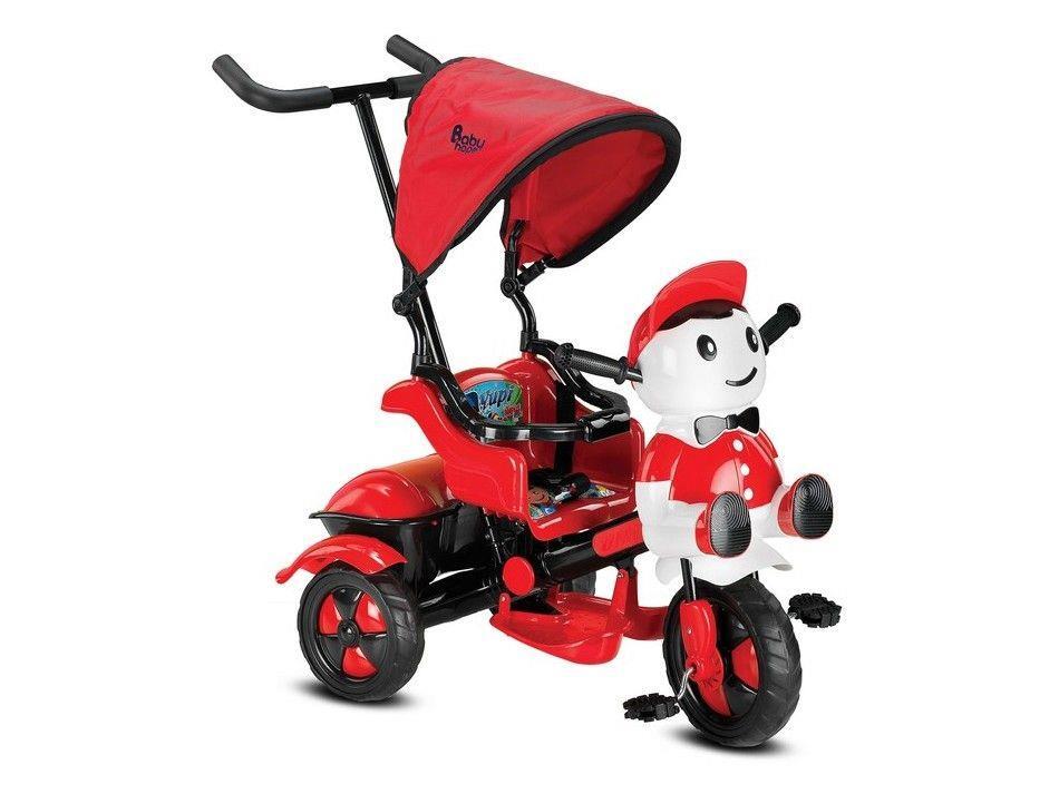 Babyhope 125 Yupi Triycle 3 Tekerli Kontrollü Bisiklet Kırmızı-Siyah - 1