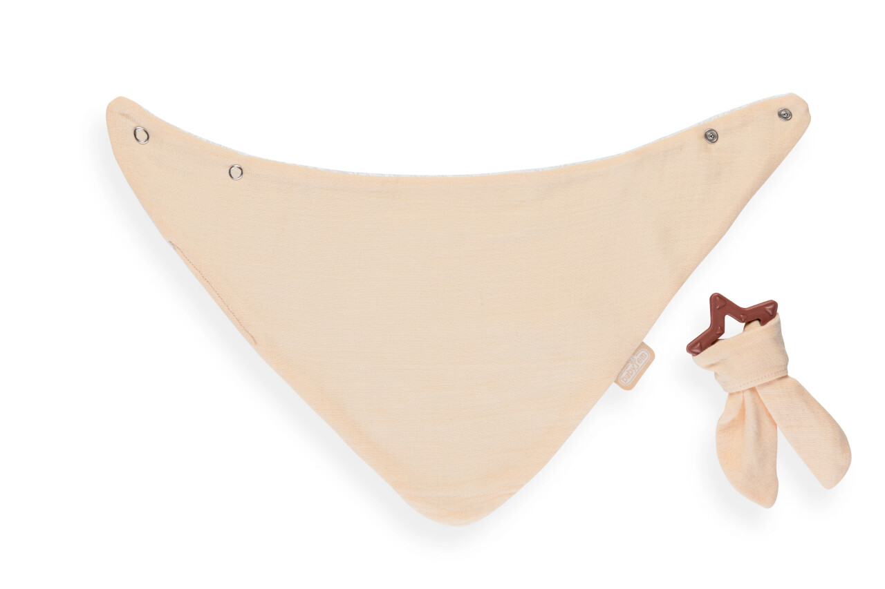 BabyJem Silikon Diş Kaşıyıcılı Müslin Önlük 736 Somon - 2