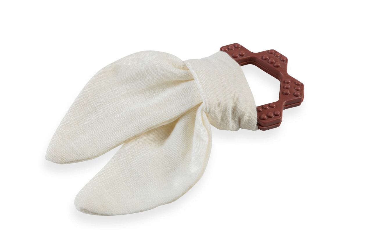 BabyJem Silikon Diş Kaşıyıcılı Müslin Önlük 736 Ekru - 3