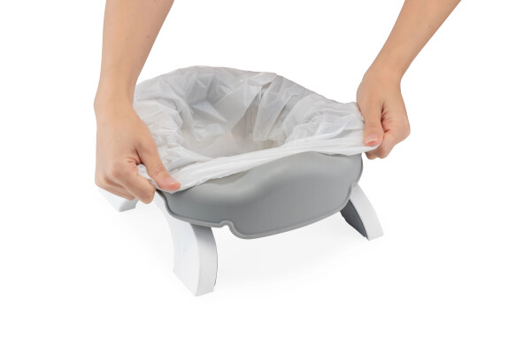 BabyJem Portatif Lazımlık + 5 Poşet Hediye 591 (Yeni) Soft Gri - 4